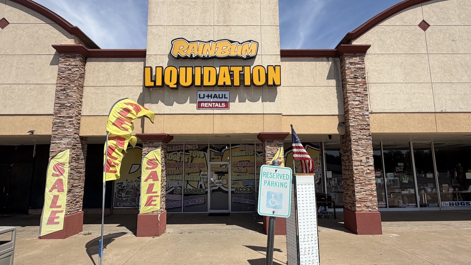 Storefront of Rainbum Liquidation & Bin Store